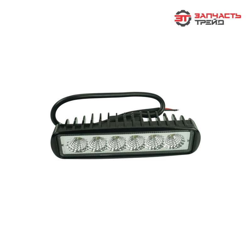 Фара светодиодная AE18RT-6LED-DRL-PC (155х70х40) прямоугольная, рассеяный свет (Е18W, 6 LED) (AVTOELECTRICA)