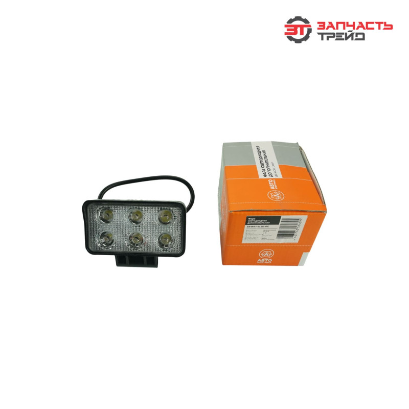 Фара светодиодная AE18RT-6LED-HC прямоугольная, направленный свет, 6 диодов 18W, 12/24V (AVTOELECTRICA)
