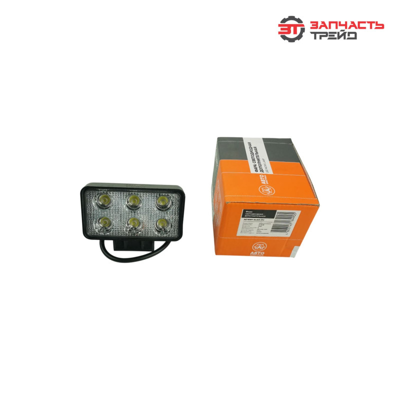Фара светодиодная AE18RT-6LED-PC прямоугольная, рассеиваемый свет, 6 диодов 18W, 12/24V (AVTOELECTRICA)