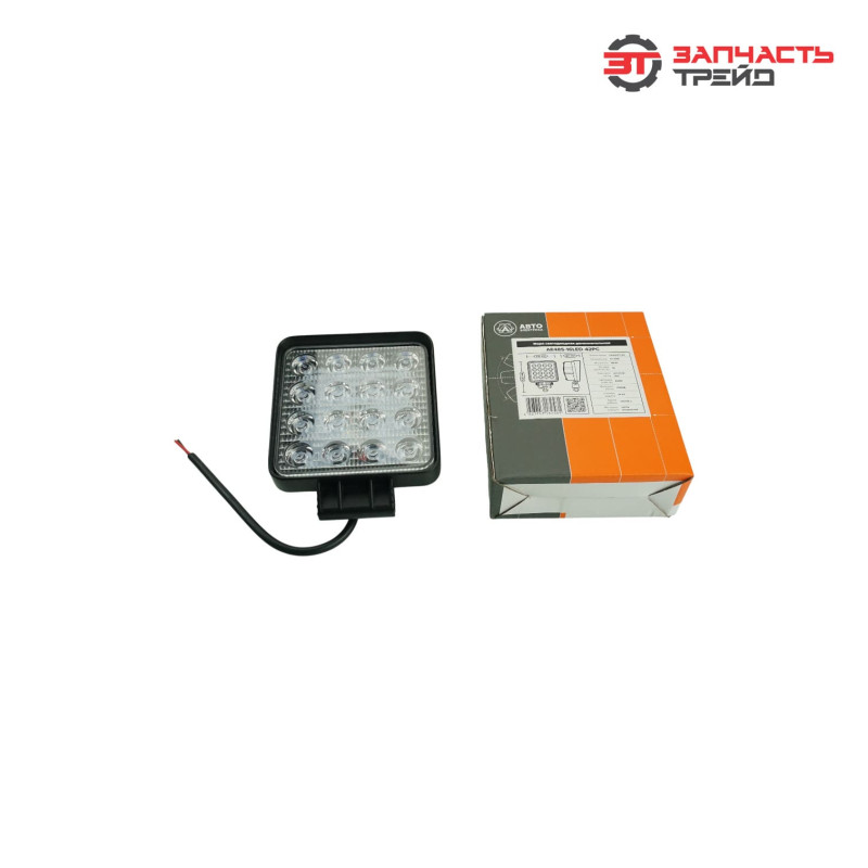 Фара светодиодная AE48S-16LED-42PC квадратная, рассеиваемый свет, 16 диодов,48W,(110х42х140)12/24V (AVTOELECTRICA)