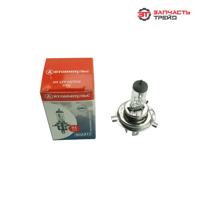 Лампа галогеновая P43t H4 60/55W (Н4 12-60/55) 12V (IMPULS LAMP)