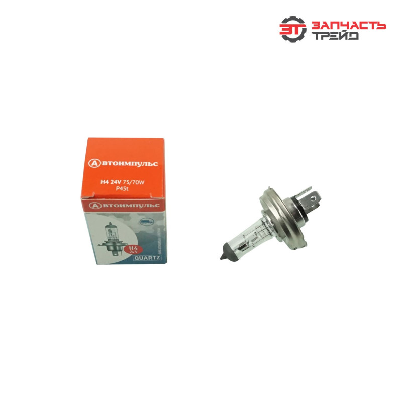 Лампа галогеновая P43t H4 75/70W (Н4 24-75/70) 24V (IMPULS LAMP)
